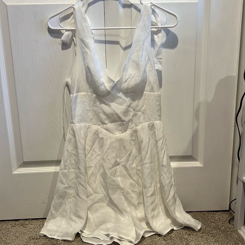 Brand new white xs LA hearts romper/dress